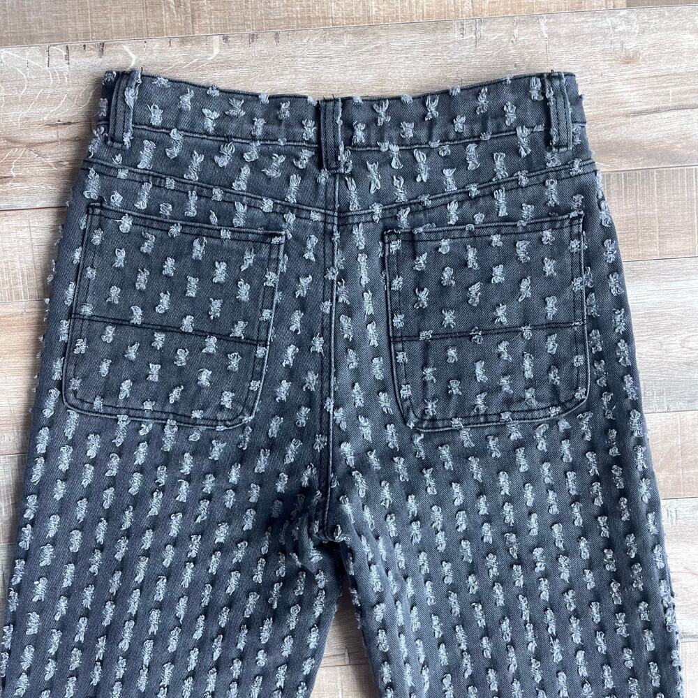 Jaded London Washed Black Pulled Distressed Jeans Size 28 - Picture 8 of 9